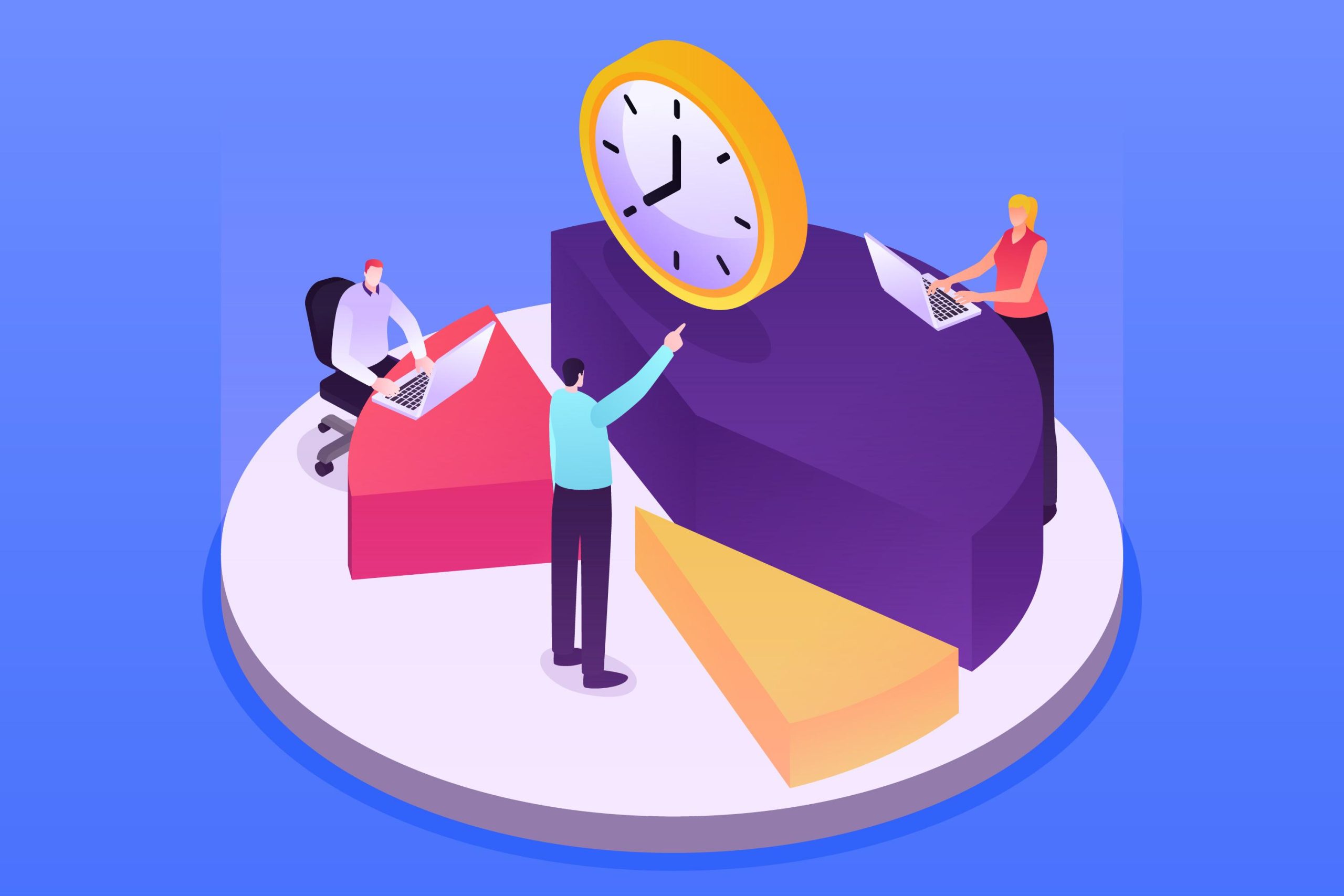 Isometric time management concept