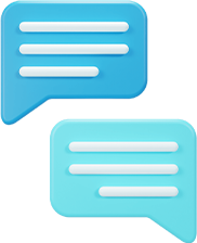 3d rendered chat icon design
